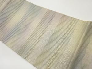 紗 すくい織引箔よろけ横段模様織出し袋帯